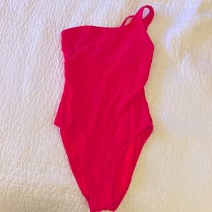 Pink one piece swim suit